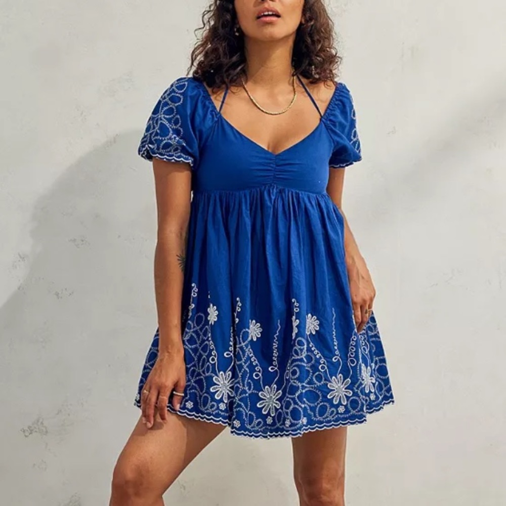 UO Shiloh embroidered babydoll dress
